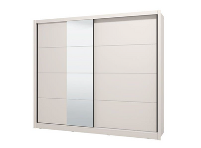 Alvira Cashmere Taupe 251cm Extra Large Mirrored Sliding Door Wardrobe
