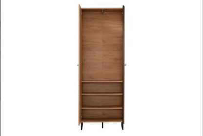 Sorrento Oak Effect Tall Slim 2 Door Wardrobe