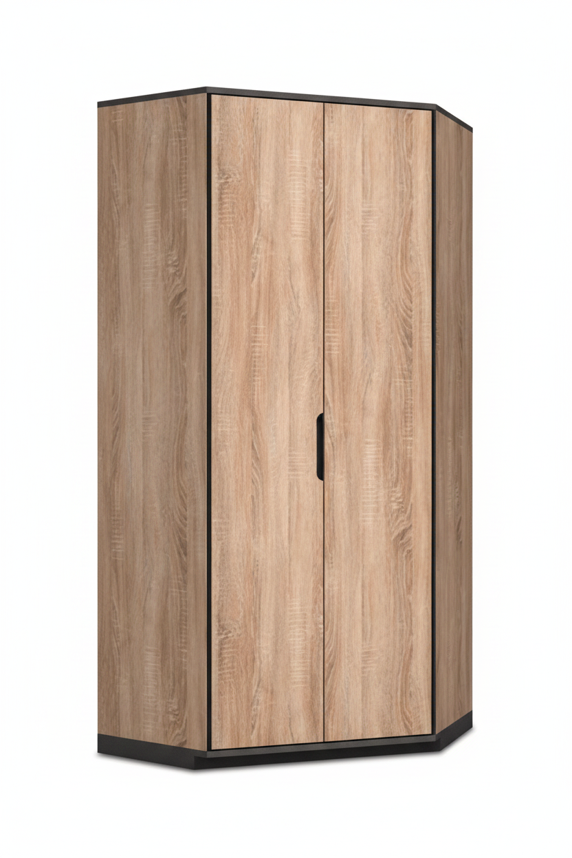 Vant Oak Effect 2 Door Corner Wardrobe