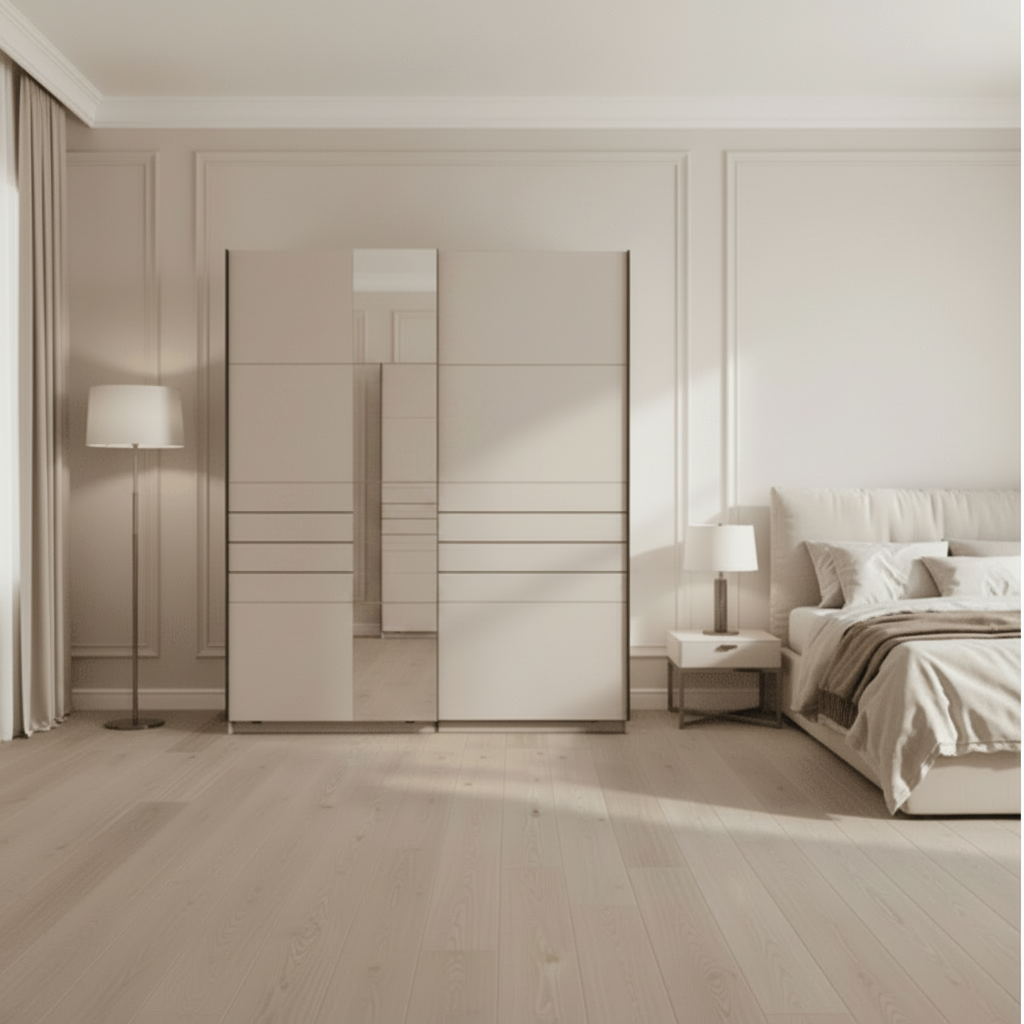 Weyma 150cm Cashmere Sliding Door Wardrobe
