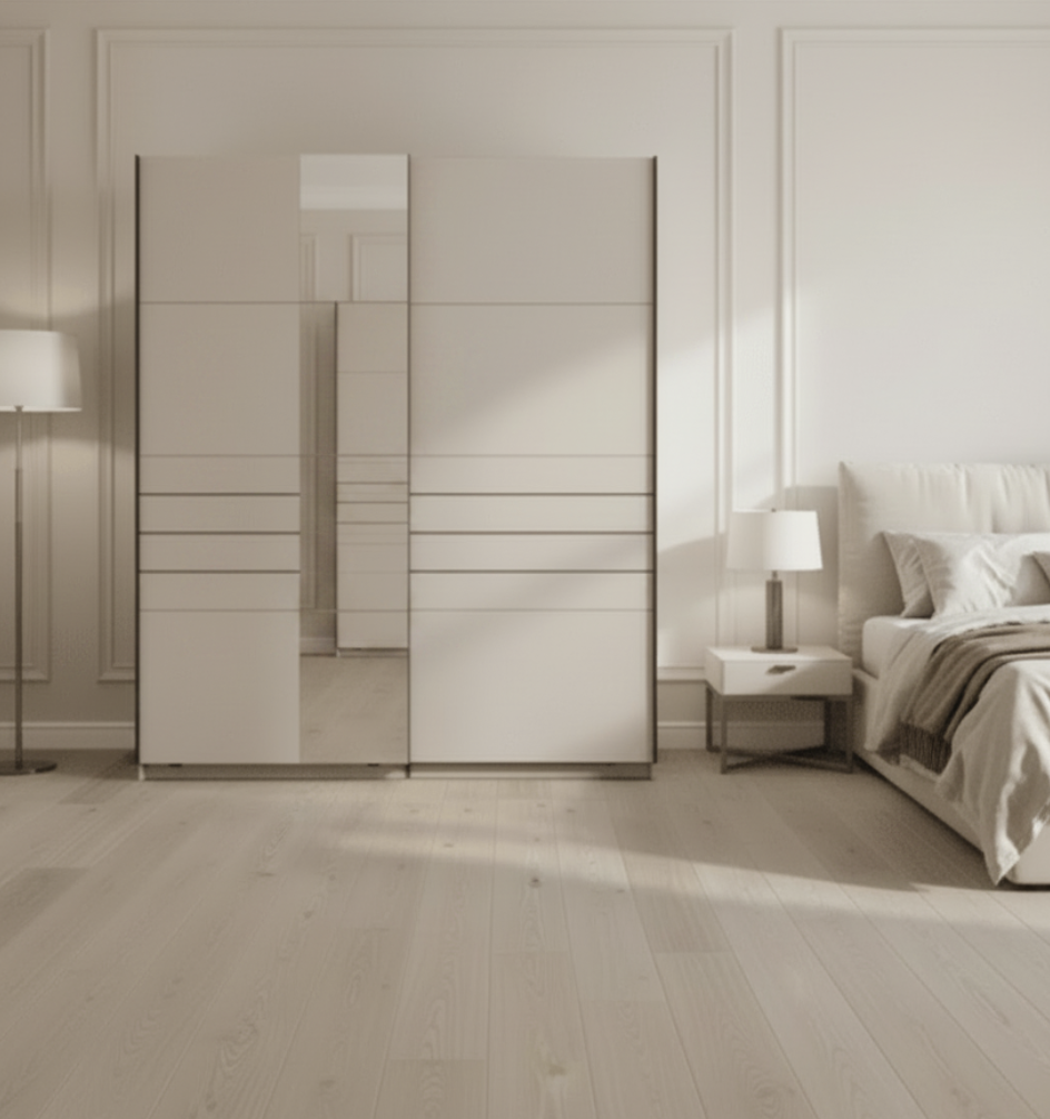 Weyma 200cm Cashmere Sliding Door Wardrobe