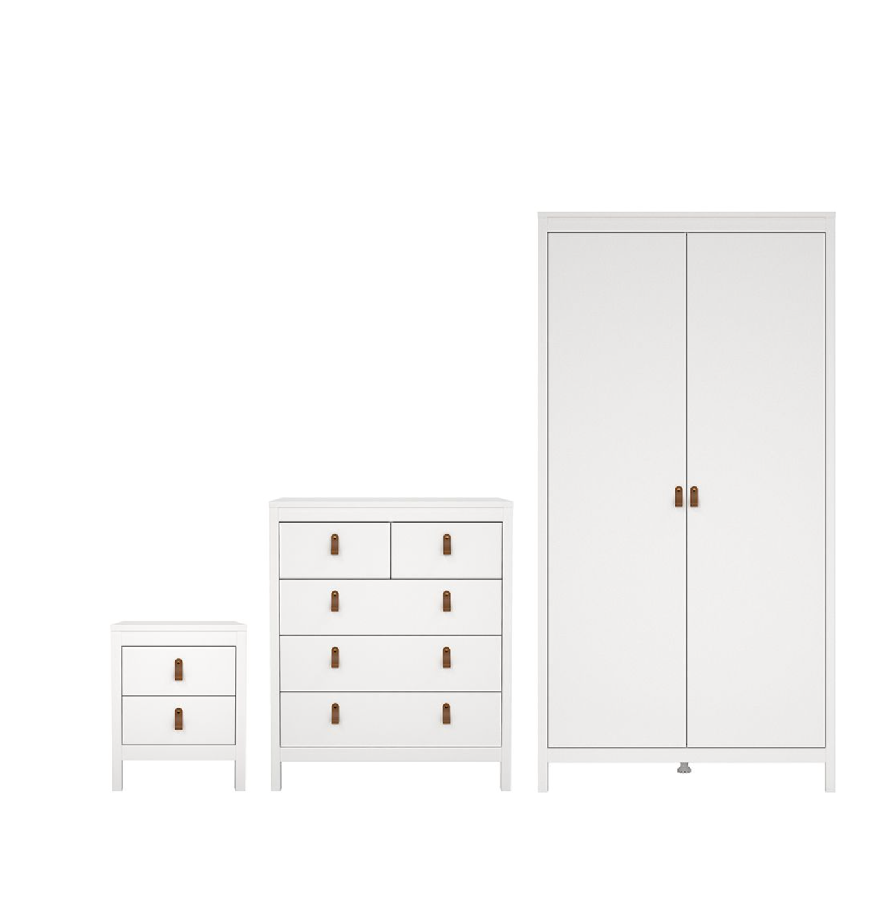 Barcelona 3 Piece Bedroom Furniture Set White