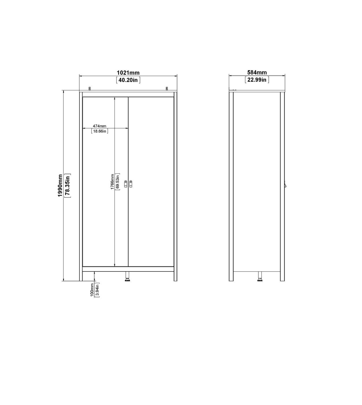 Barcelona 3 Piece Bedroom Furniture Set White