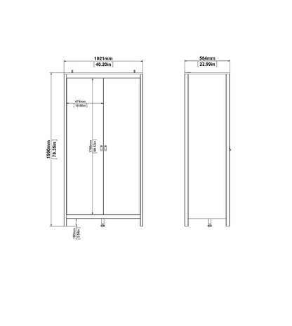 Barcelona 3 Piece Bedroom Furniture Set White