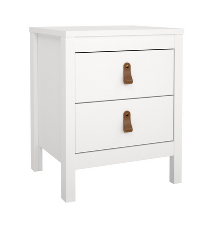 Barcelona 3 Piece Bedroom Furniture Set, 5 Drawers Chest,3 Door Wardrobe, Bedside White.