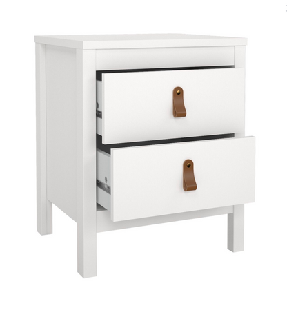Barcelona 3 Piece Bedroom Furniture Set, 5 Drawers Chest,3 Door Wardrobe, Bedside White.