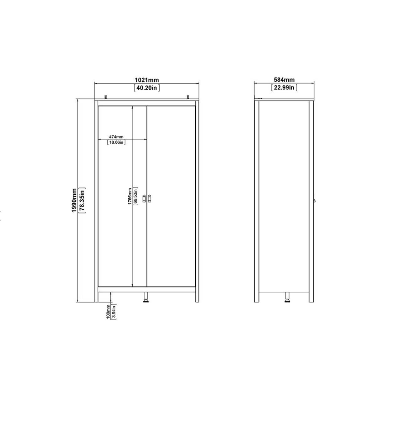 Barcelona 3 Piece Bedroom Furniture Set in Jackson Hickory Oak