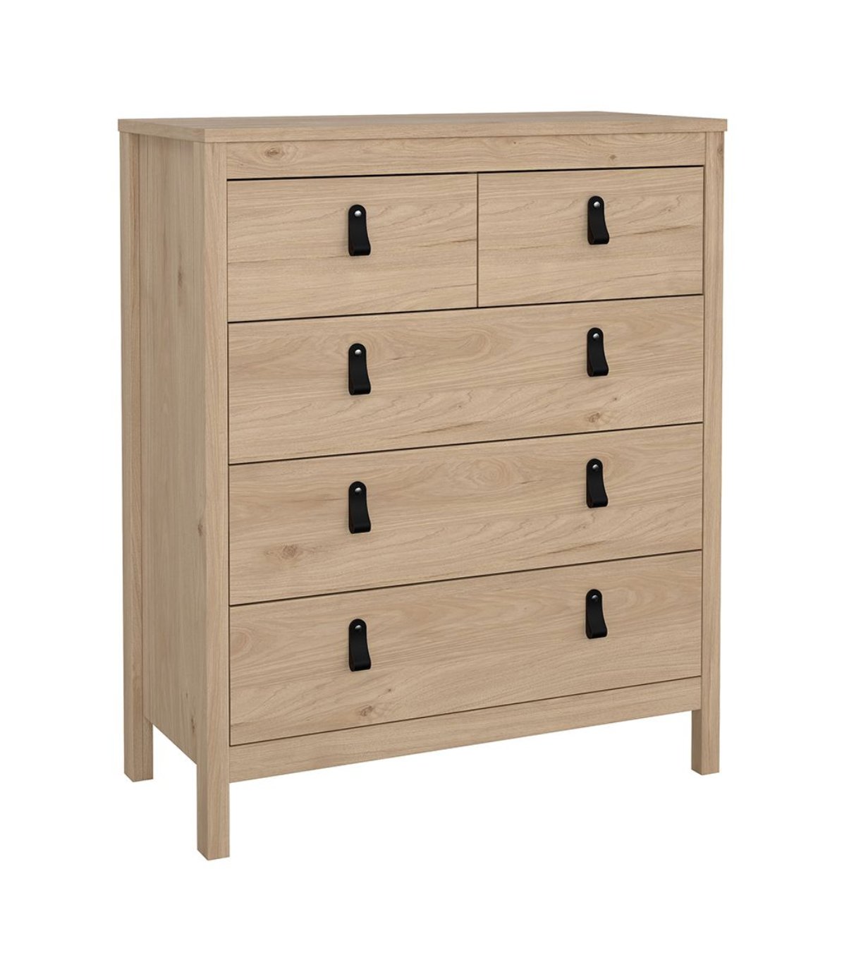 Barcelona 3 Piece Bedroom Furniture Set in Jackson Hickory Oak