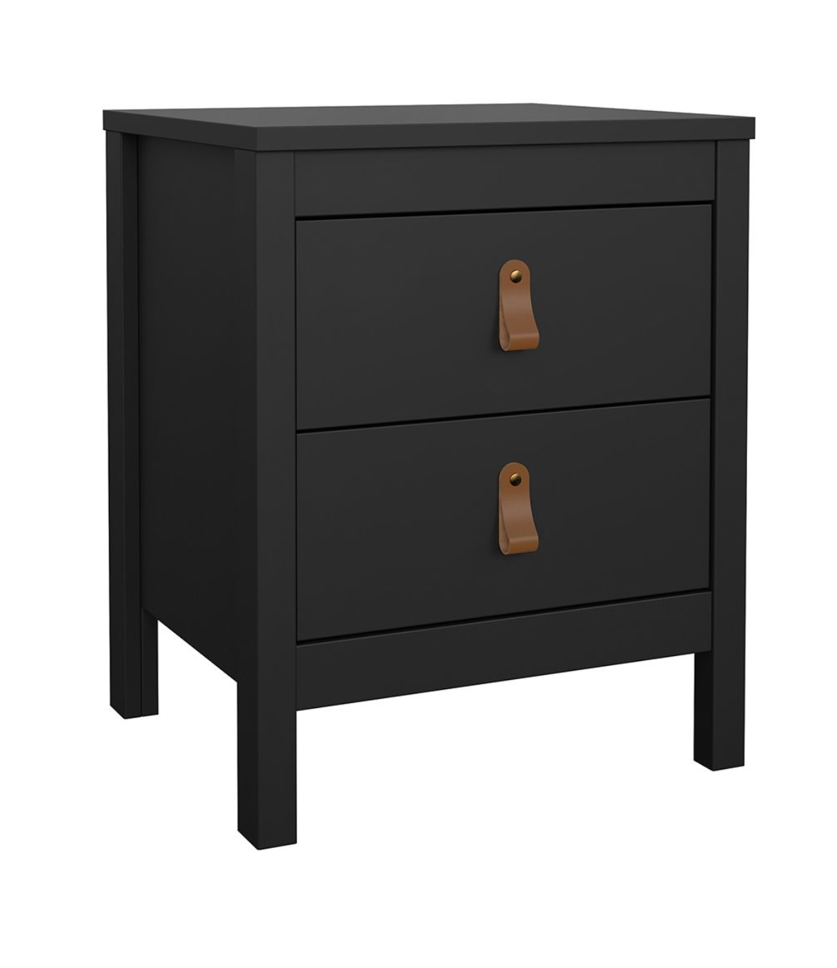 Barcelona 3 Piece Bedroom Furniture Set, 5 Drawers Chest,3 Door Wardrobe, Bedside  in Matt Black