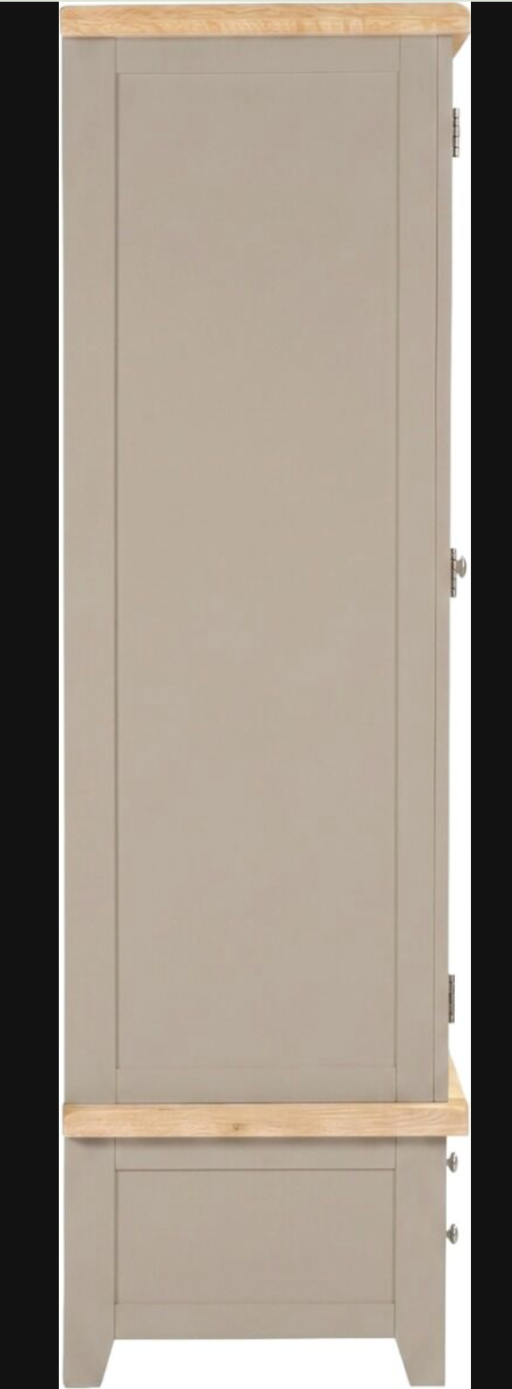 Windsor 2 Door 1 Drawer Wardrobe - Putty/Oak