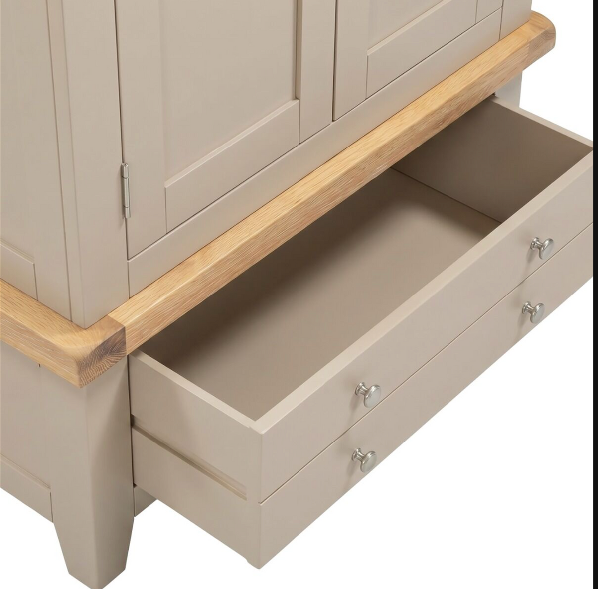 Windsor 2 Door 1 Drawer Wardrobe - Putty/Oak
