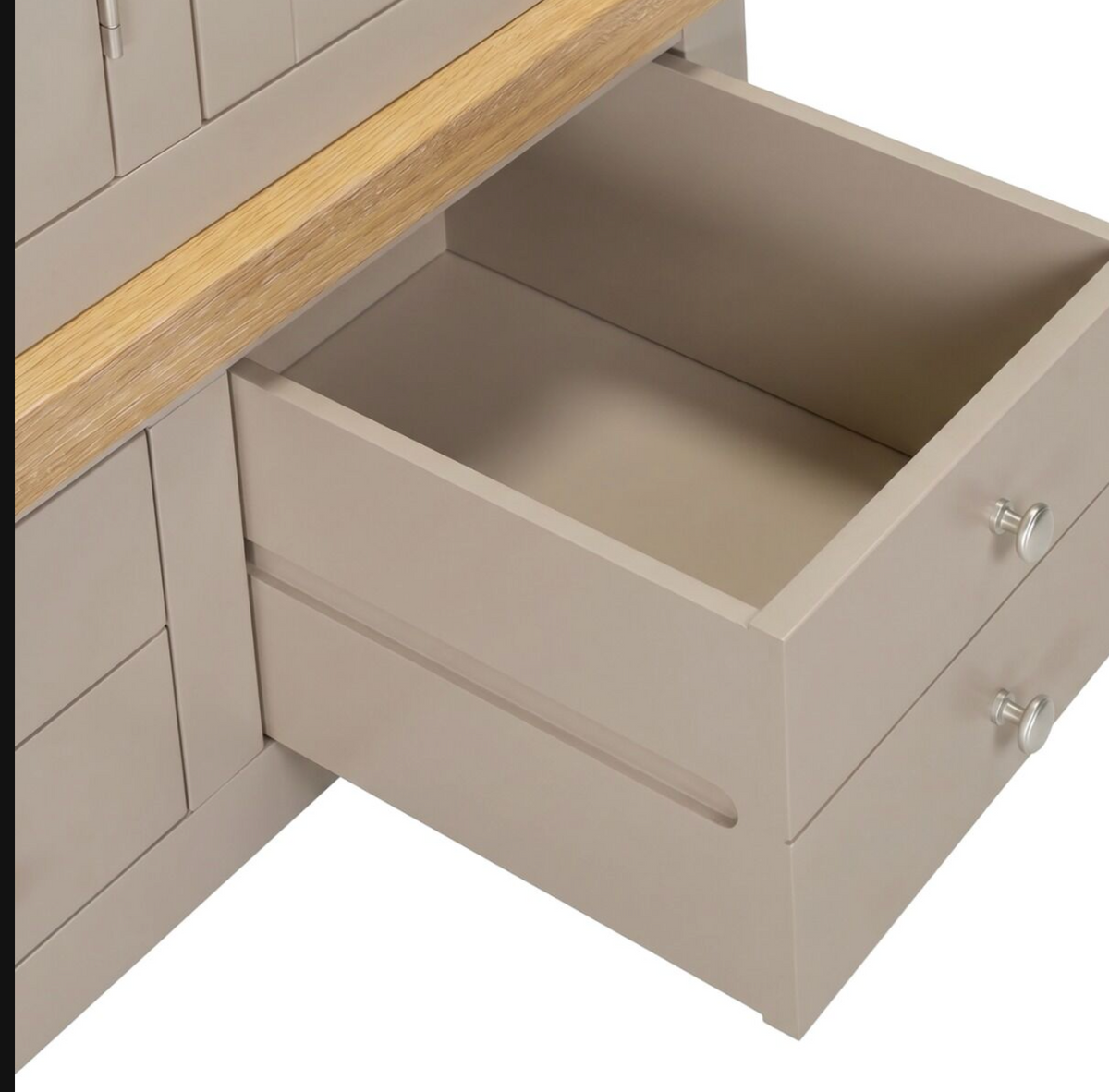 Windsor 3 Door 2 Drawer Wardrobe - Putty/Oak