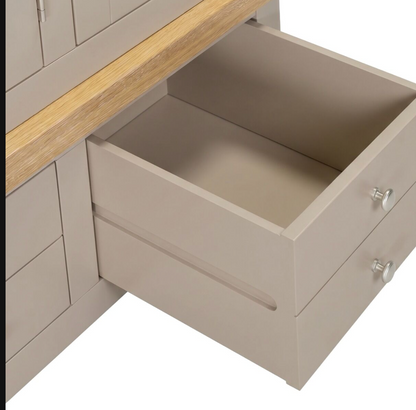 Windsor 3 Door 2 Drawer Wardrobe - Putty/Oak