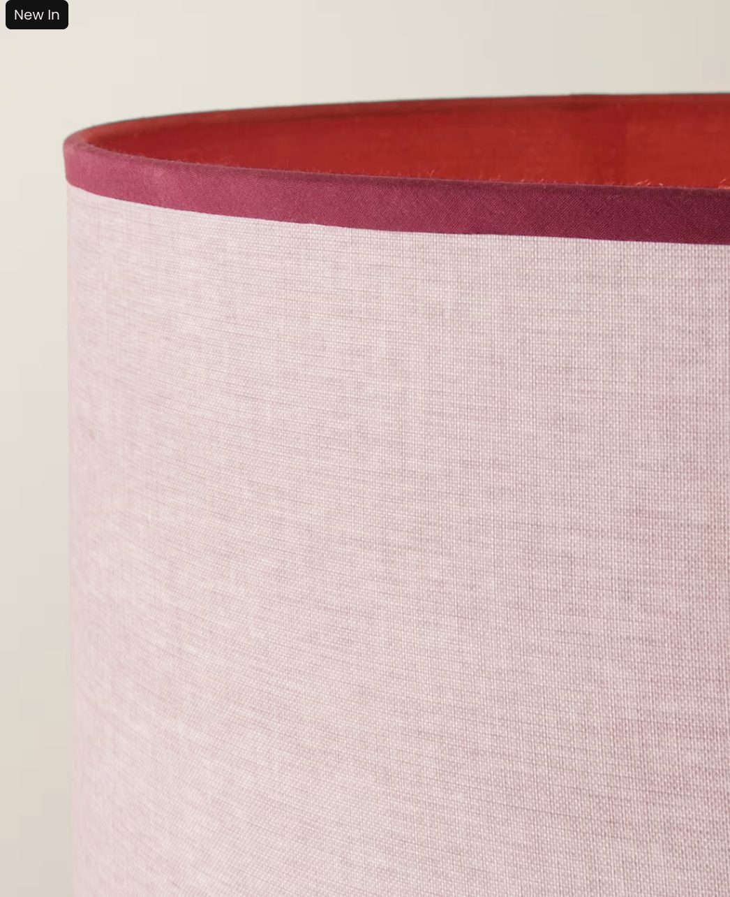 Pink Wooden Twist Floor Lamp with Trim Drum Shade