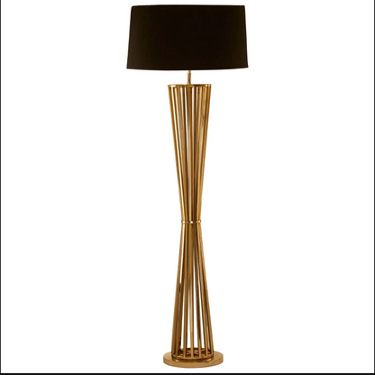 Skye Gold Finish And Twisted Base Floor Lamp