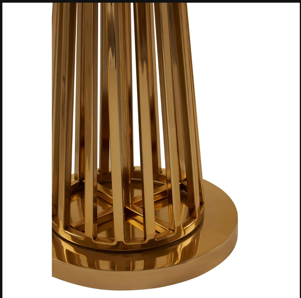 Skye Gold Finish And Twisted Base Floor Lamp