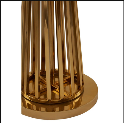 Skye Gold Finish And Twisted Base Floor Lamp