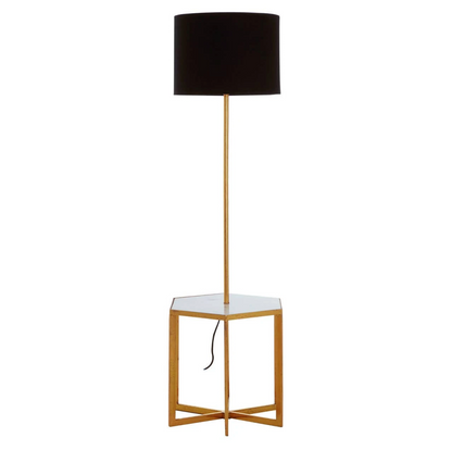 Sika White Marble and Gold Floor Lamp