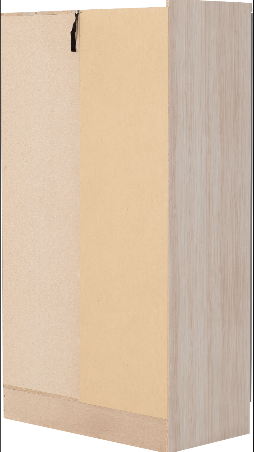 Nevada 2 Door Corner Wardrobe - Grey Gloss/Light Oak Effect Veneer