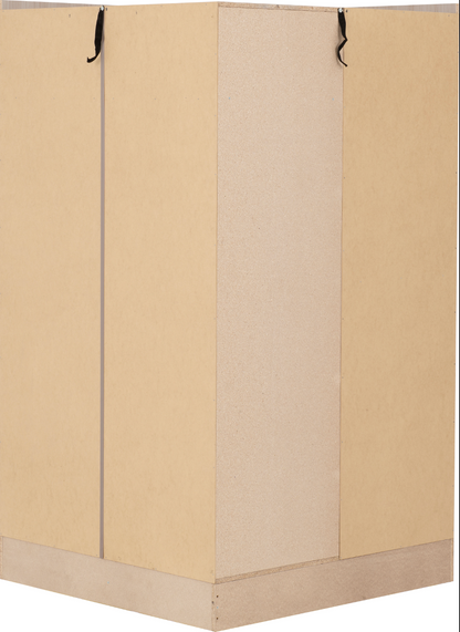 Nevada 2 Door Corner Wardrobe - Grey Gloss/Light Oak Effect Veneer