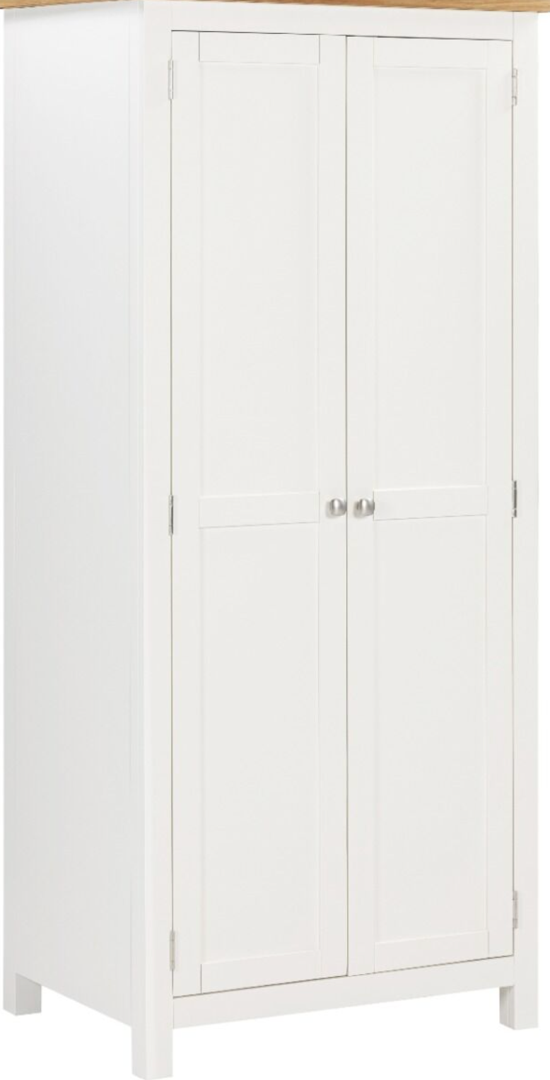 Cambridge 2 Door Wardrobe - Linen/Oak