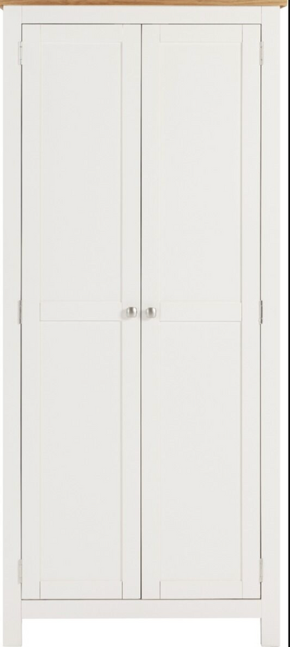 Cambridge 2 Door Wardrobe - Linen/Oak