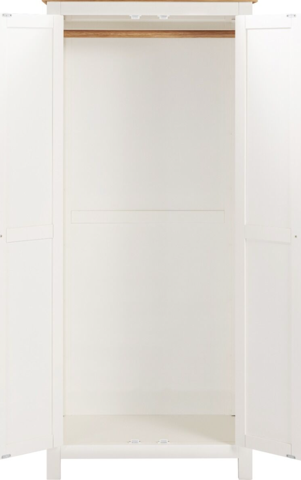 Cambridge 2 Door Wardrobe - Linen/Oak