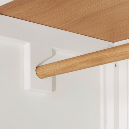 Cambridge 2 Door Wardrobe - Linen/Oak