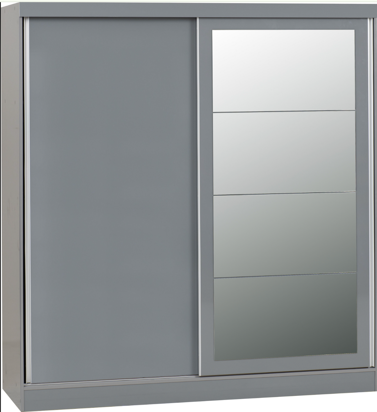 Nevada 2 Door Slider Wardrobe - Grey Gloss