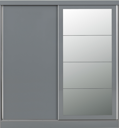 Nevada 2 Door Slider Wardrobe - Grey Gloss