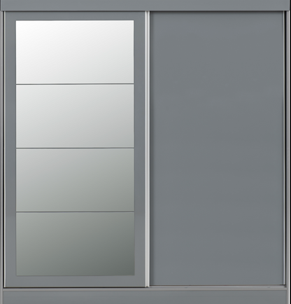Nevada 2 Door Slider Wardrobe - Grey Gloss