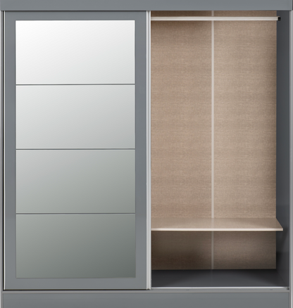 Nevada 2 Door Slider Wardrobe - Grey Gloss
