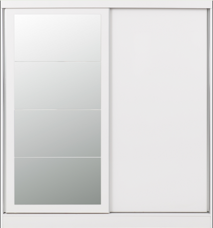 Nevada 2 Door Slider Wardrobe - White Gloss