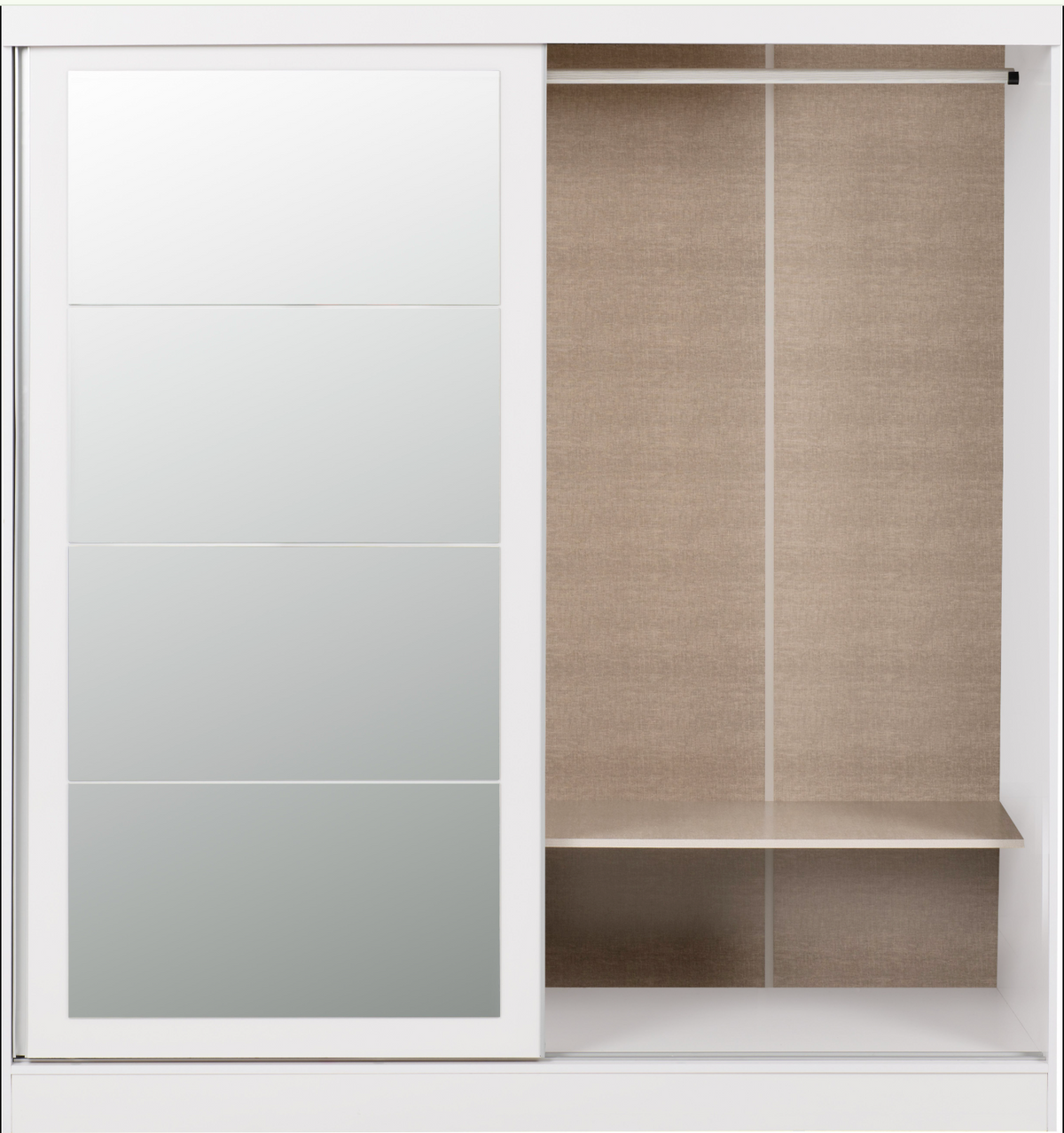 Nevada 2 Door Slider Wardrobe - White Gloss