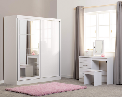 Nevada 2 Door Slider Wardrobe - White Gloss