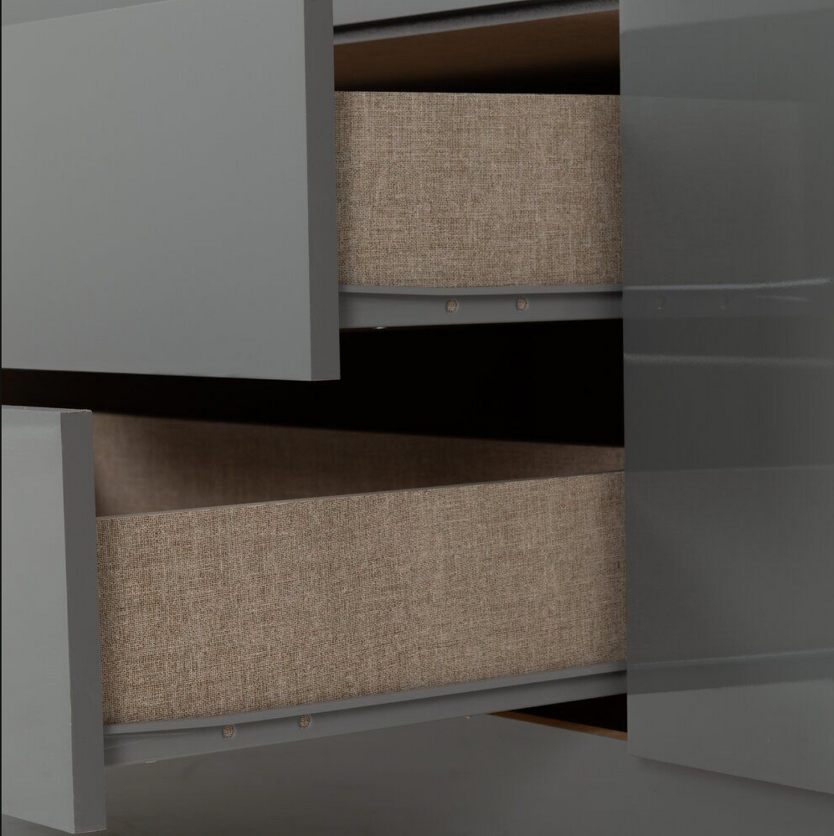Nevada 4 Door 2 Drawer Wardrobe - Grey Gloss