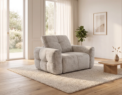 Faringdon Electric Recliner Beige Armchair