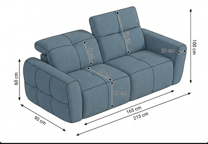Faringdon Electric Recliner Grey 3 Seater