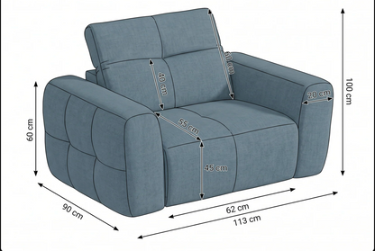 Faringdon Electric Recliner Grey Armchair