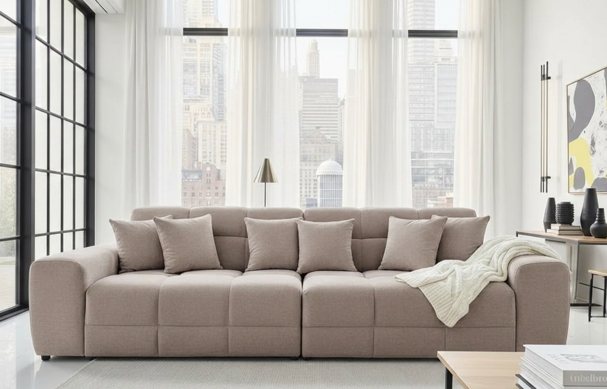 Jacob Sofa Latte 4 Seater