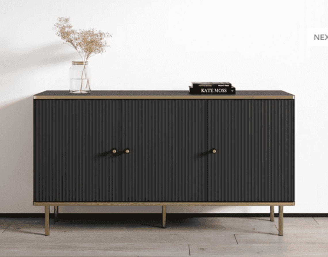 Maison Black And Gold 3 Door Sideboard