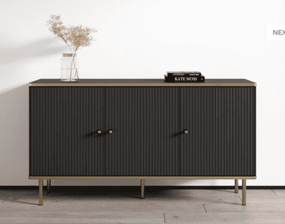 Maison Black And Gold 3 Door Sideboard