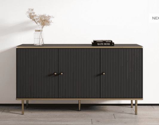 Maison Black And Gold 3 Door Sideboard