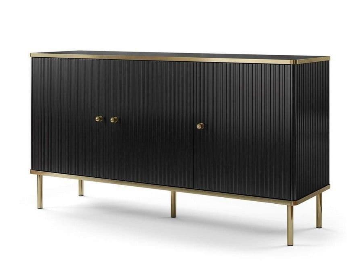 Maison Black And Gold 3 Door Sideboard