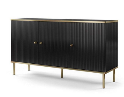 Maison Black And Gold 3 Door Sideboard