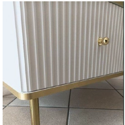 Maison White And Gold 3 Door Sideboard