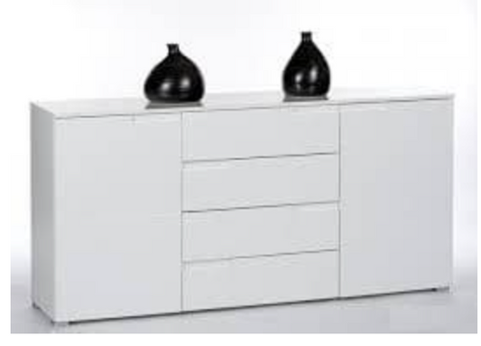 Santino White High Gloss Wide Sideboard