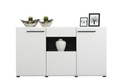 Terrento White Gloss Tall Sideboard