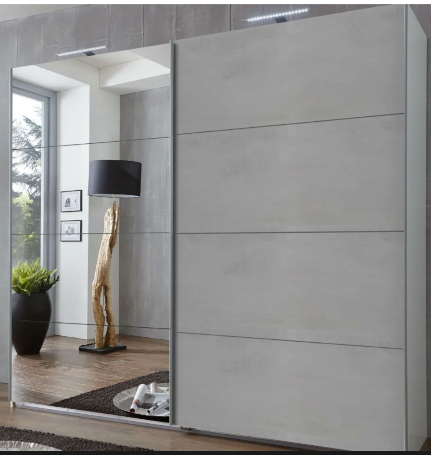 Alfor Grey Sliding Wardrobe