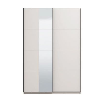 Noah White Sliding Wardrobe With Mirror